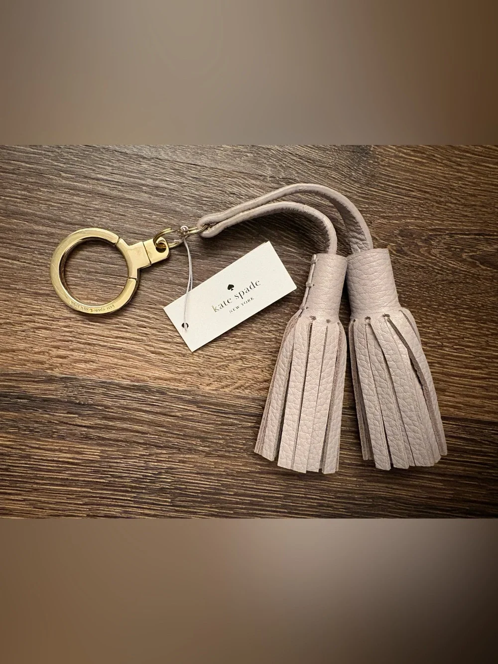 kate spade leather tassel bag charm